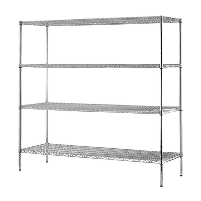 Modular Chrome Wire Storage Shelf 1500 x 600 x 1800 Steel Shelving
