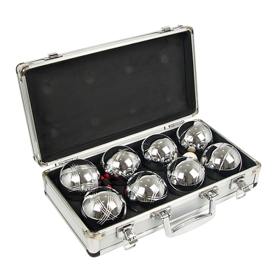 Deluxe Boules Bocce 8 Alloy Ball Set With Case
