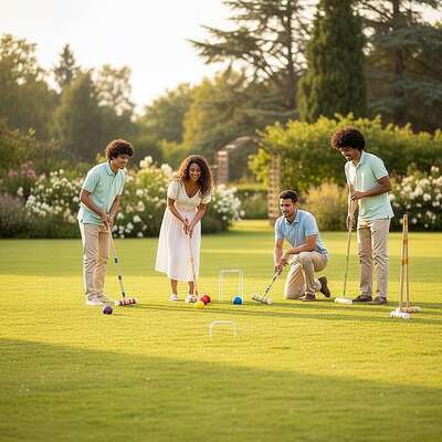Croquet Set For Up To 6 Players Complete Outdoor Lawn Game Set For Family Gatherings And Events