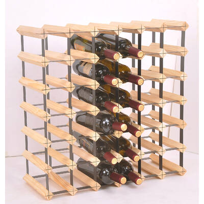 42 Bottle Timber Wine Rack - Complete Wooden Wine Storage System