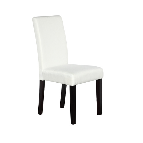 2 x Premium Fabric Linen Palermo Dining Chairs High Back - White