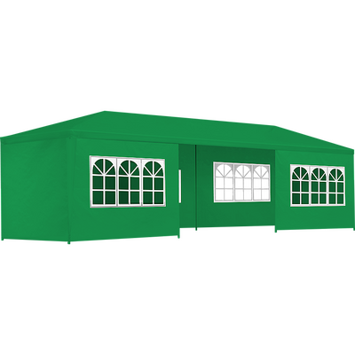 3x9m Wedding Outdoor Gazebo Marquee Tent Canopy Green