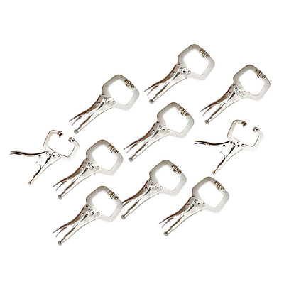 10Pc Heavy Duty Steel C-Clamps 6" Mig Welding Locking Plier