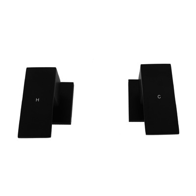 Chrome Bathroom Shower / Bath Mixer Tap Set Electroplated Matte Black Finish