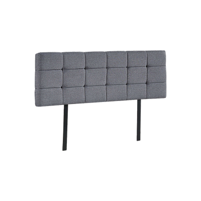 Stylish Linen Fabric Queen Bed Deluxe Headboard - Grey
