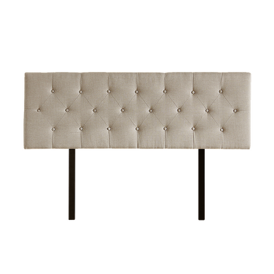 Chic Linen Fabric Double Bed Deluxe Headboard - Beige