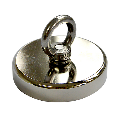 Round Neodymium Fishing Magnet with Countersunk Hole and Eyebolt, 500 LBS  pull. Afterpay, zipPay