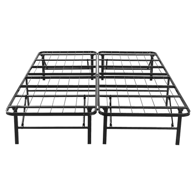 Queen Folding Metal Bed Frame Storage Platform Mattress Base