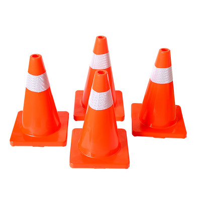 4Pcs 45Cm Road Traffic Cones Reflective Overlap Parking