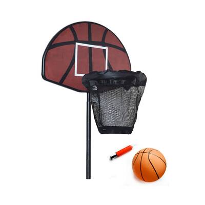 Trampoline Basketball Hoop Ring Backboard Ball Set
