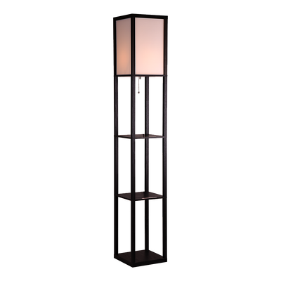 Shelf Floor Lamp - Shade Diffused Light Source With Shelves
