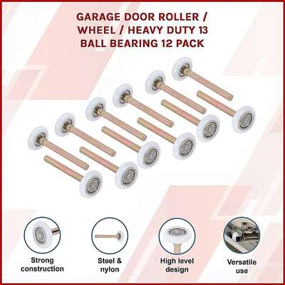 Garage Door Roller / Wheel / Heavy-duty 13 Ball Bearing 12 Pack