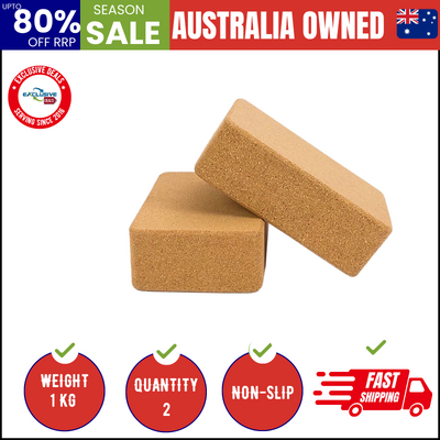 Set Of 2 Organic Cork Yoga Blocks