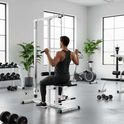 Home Fitness Multi Gym Lat Pull Down Workout Machine Bench Exercise