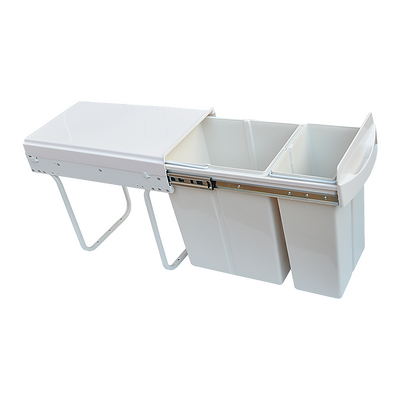 Kitchen Dual Slide Bin 10L+20L Garbage Rubbish Waste
