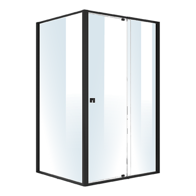 Semi Frameless Shower Screen (114~122)x 195cm & (98~101)x195cm Side AS/NZS Glass