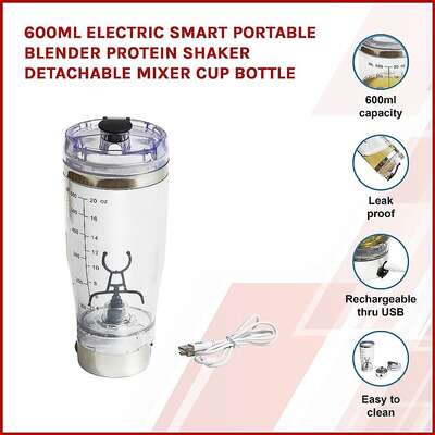 600ml Electric Smart Portable Blender Protein Shaker Bottle Cup