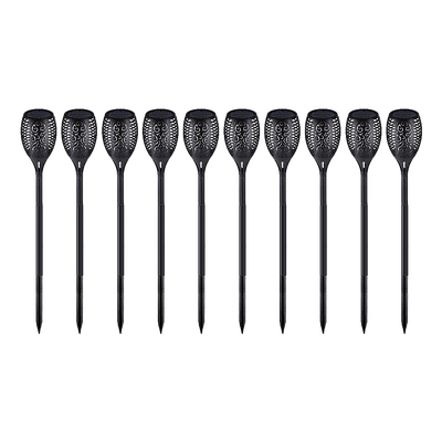10-Pack Solar Torch Lights With 96 Led Flickering Flame