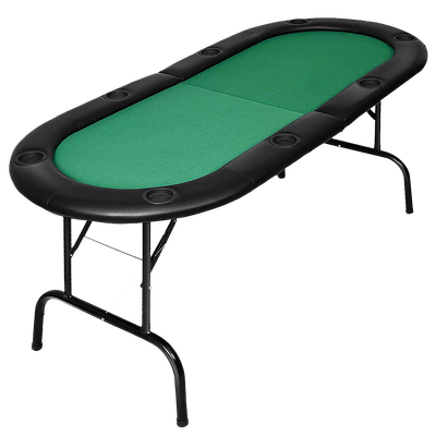 Folding Poker Blackjack Table, 8 Players