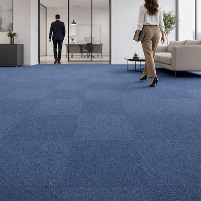 5m2 Box of Premium Carpet Tiles Commercial Domestic Office Heavy Use Flooring Blue