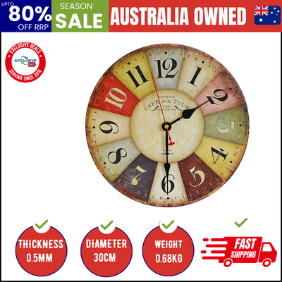 Large Colourful Wall Clock