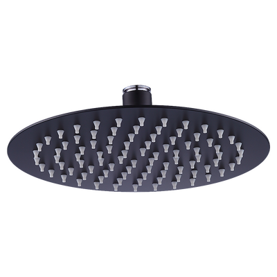 200Mm Shower Head Round 304Ss Electroplated Matte Black Finish