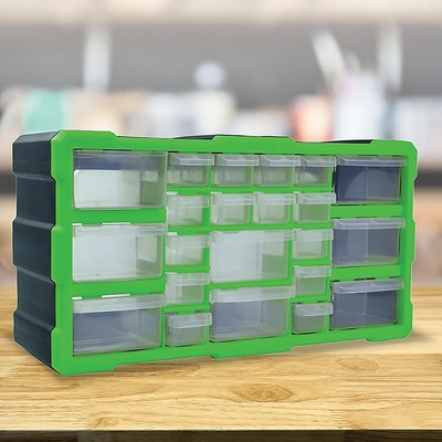 22-Drawer Parts Storage Cabinet - Home Garage Tool Box