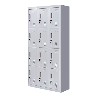 Standard locks 12 Door Locker for Office Gym - Light Grey 