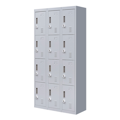 3-Digit Combination Lock 12 Door Locker - Light Grey