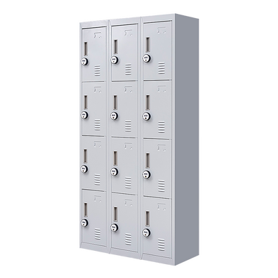 4-Digit Combination Lock 12 Door Locker-Grey