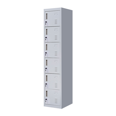 6-Door Locker for Office Home Storage Grey