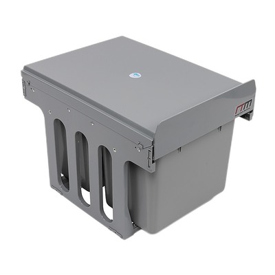 2X 15L Pull Out Trash Bin - Dual Kitchen Garbage Waste Cabinet
