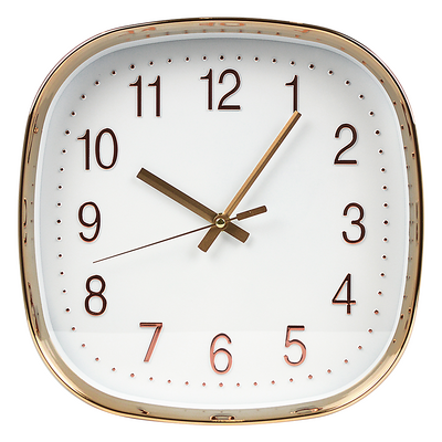 Modern Silent Wall Clock - Non-Ticking Quartz Battery Operated Gold