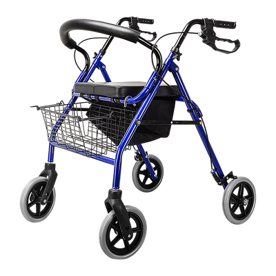 Rollator Walker Walking Frame With Wheels Blue