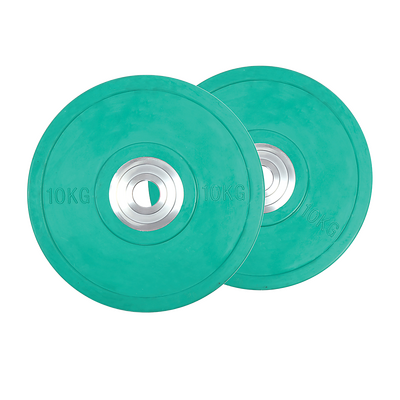 Set Of 2 X 10Kg Pro Olympic Rubber Bumper Weight Plate