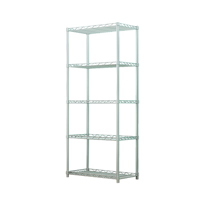 5 Tier Silver Metal Storage Rack Shelving Wire Shelf