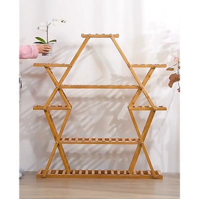 Bamboo Multilayer Flower Plant Bonsai Rack Shelf Stand Porch Lawn Patio