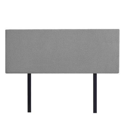 Linen Fabric Queen Bed Deluxe Headboard Bedhead - Night Ash