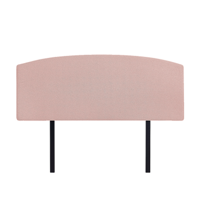 Linen Fabric Double Bed Curved Headboard Bedhead - Pale Pink