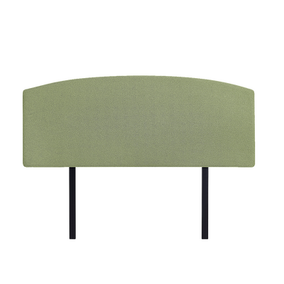 Linen Fabric Queen Bed Curved Headboard Bedhead - Olive Green