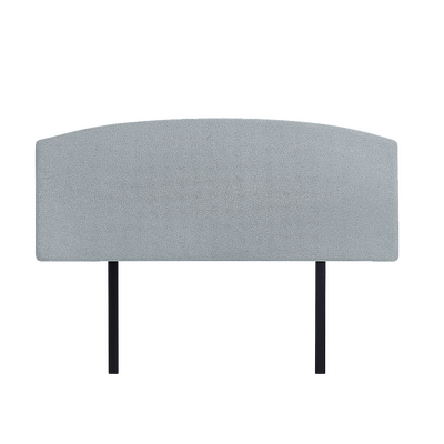 Linen Fabric Queen Bed Curved Headboard Bedhead - Stone Grey