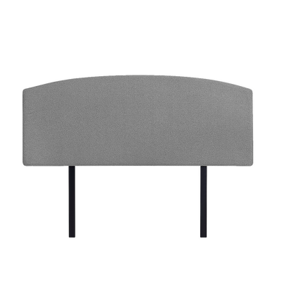 Linen Fabric Queen Bed Curved Headboard Bedhead - Night Ash