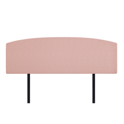 Linen Fabric King Bed Curved Headboard Bedhead - Pale Pink