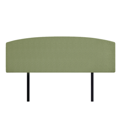 Linen Fabric King Bed Curved Headboard Bedhead - Olive Green