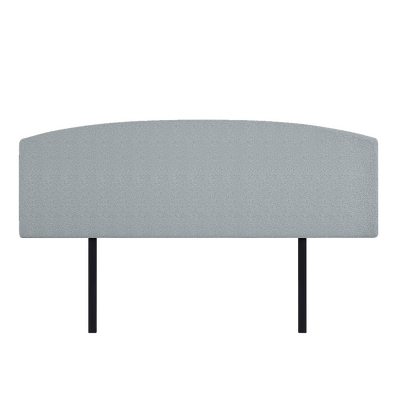 Linen Fabric King Bed Curved Headboard Bedhead - Stone Grey