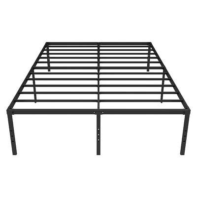 Queen Metal Bed Frame 45Cm High Full Steel Base Platform Gas Lift