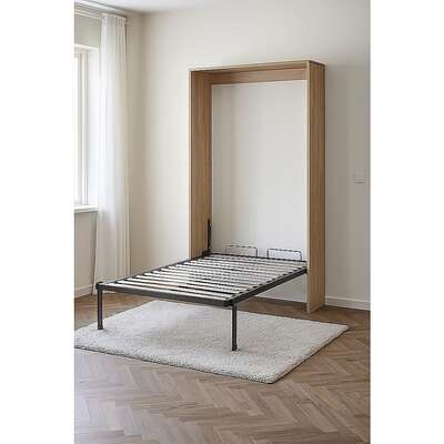 Queen DIY Wall Bed Hardware Kit Frame Mechanism with Silver Handle