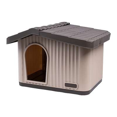 Plastic Dog House Kennel Shelter for Indoor & Outdoor Pets Weatherproof