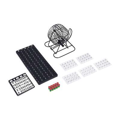Bingo Game Set with Cards Balls and Cage for Family Party Fun