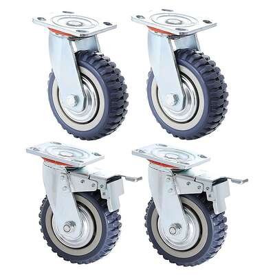 Heavy Duty Swivel Caster Wheels 1200kg Set 4 | EXTG